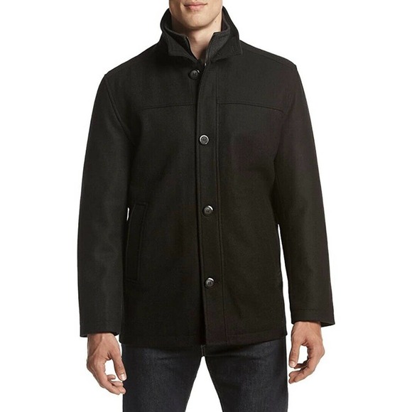 NWOT LONDON FOG Men's Wool Blend Car Coat - Picture 1 of 5